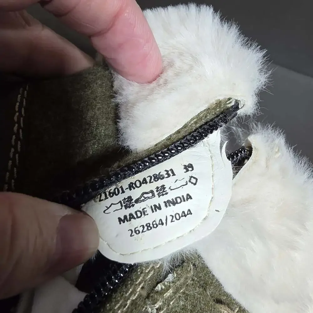 Romanika Helsinki 01 Fleece Kombi Olive Boots  NEW Size 8-8.5